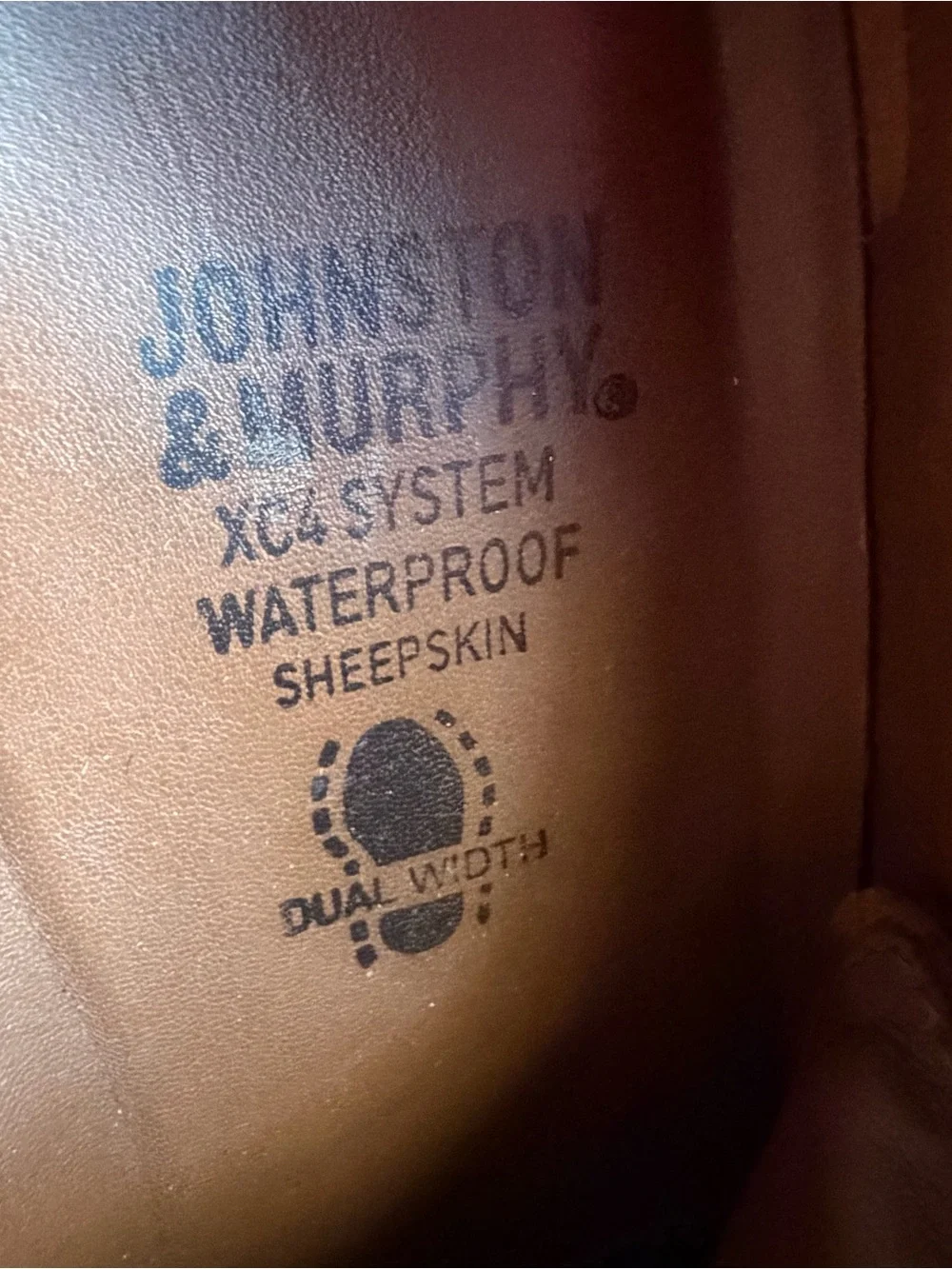 Johnston & Murphy XC4 Waterproof Moc Toe Oxfords 9.5M Sheepskin Comfort Leather